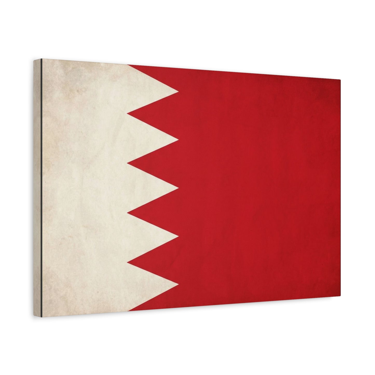 Bahrain Flag Canvas Wall Art - Vintage Red And White National Print - Minimalist Patriotic Decor - Cotton Canvas Wall Hanging - Living Room Home Decoration - Modern Farmhouse Style - Ready to Hang