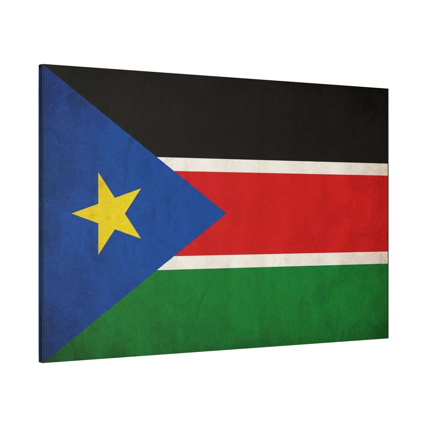 South Sudan Flag Canvas Wall Art - South Sudan Pride Decor, Vintage National Banner Print - Colorful Patriotic Artwork - Living Room Wall Decor, Office Art - Bedroom Home Decoration - Ready to Hang