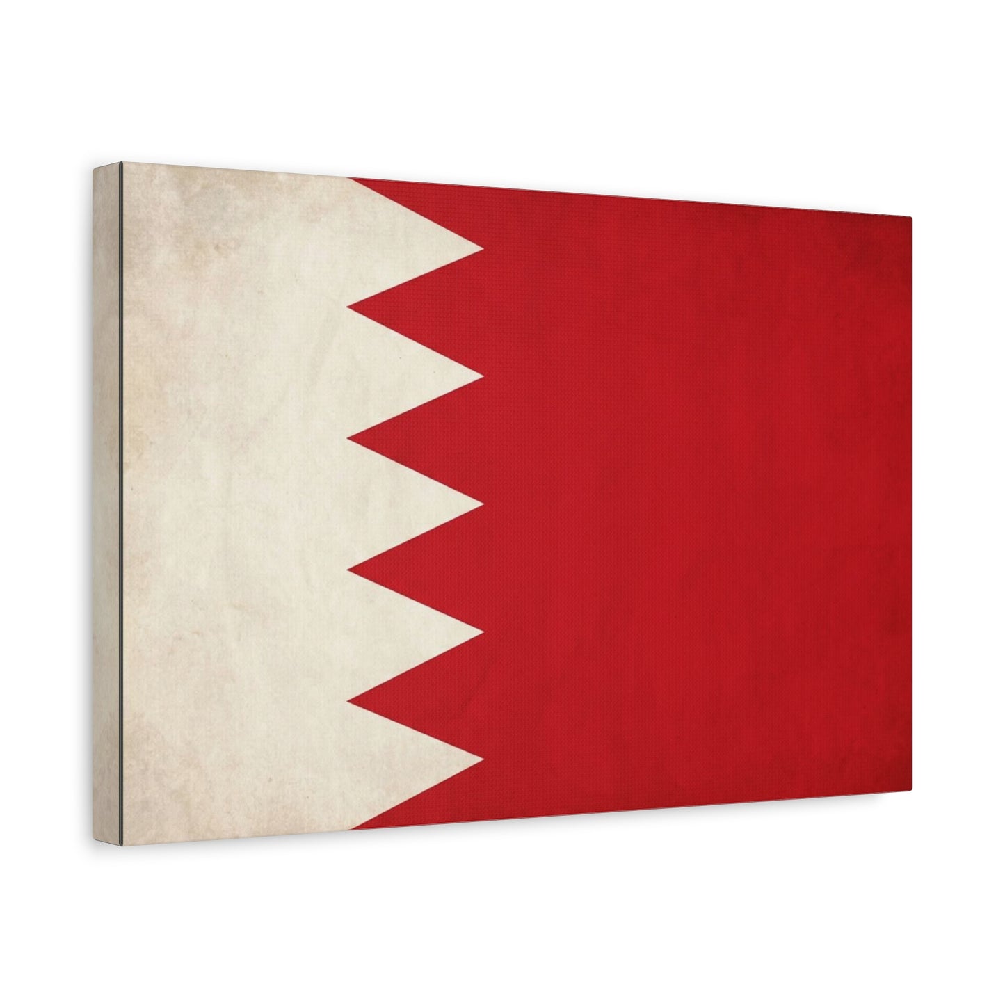 Bahrain Flag Canvas Wall Art - Vintage Red And White National Print - Minimalist Patriotic Decor - Cotton Canvas Wall Hanging - Living Room Home Decoration - Modern Farmhouse Style - Ready to Hang