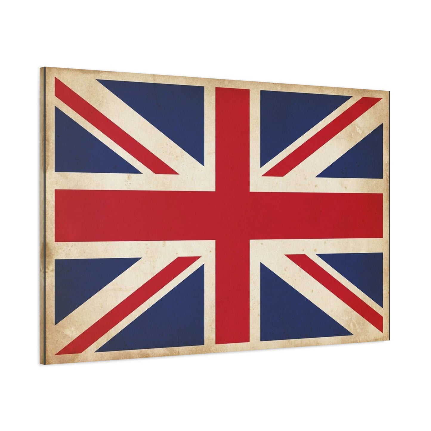 Vintage Union Jack Canvas Wall Art - Distressed British Flag Print, Retro Patriotic Decor - Matte Cotton Canvas - Traditional Style, Living Room Home Decoration, Office Accent - Living Room Wall Decor