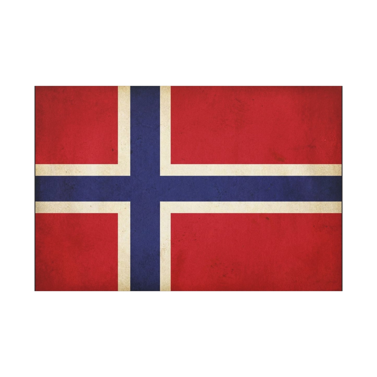 Iceland Flag Canvas Wall Art - Vintage Nordic Country Banner Print, Patriotic Red Blue White Design - Rustic Travel Style - Living Room Wall Decor, Bedroom Home Decoration - Bedroom Home Decoration