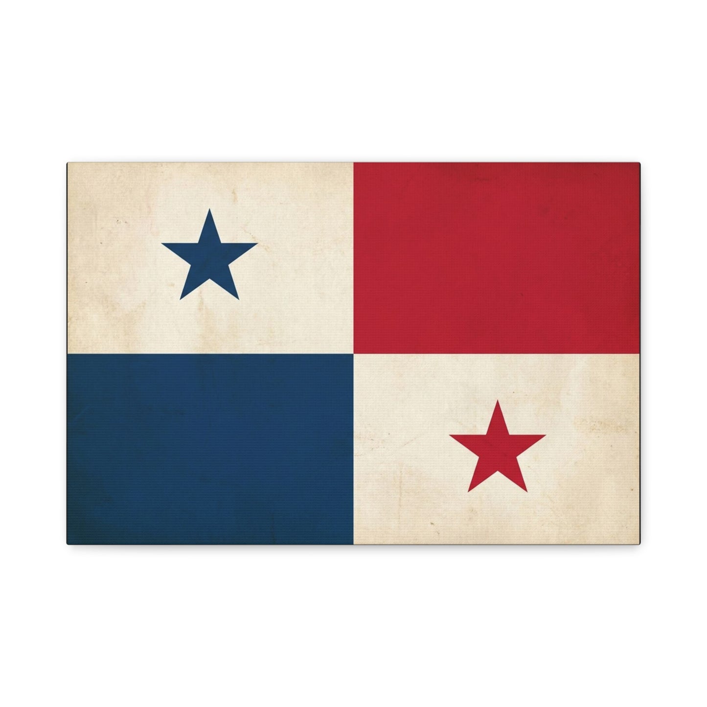 Panama Flag Canvas Wall Art - Vintage Republic Banner Print, Patriotic Red White Blue Star Design - Traditional Style Wall Decor - Living Room Home Decoration, Office Accent - Bedroom Home Decoration