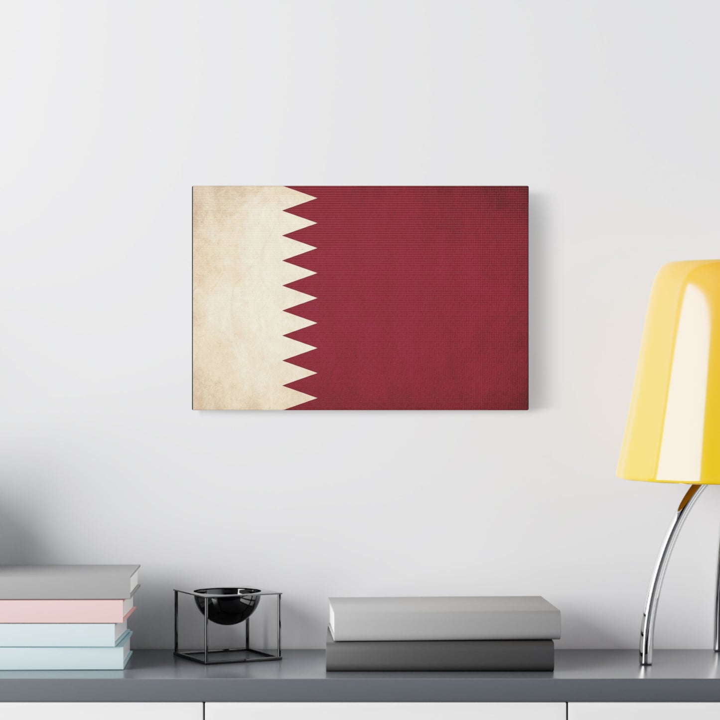 Bahrain Flag Canvas Wall Art - Vintage Red And White National Banner Print - Patriotic Minimalist Decor - Living Room Wall Decor, Office Art - Bedroom Home Decoration - Bedroom Home Decoration