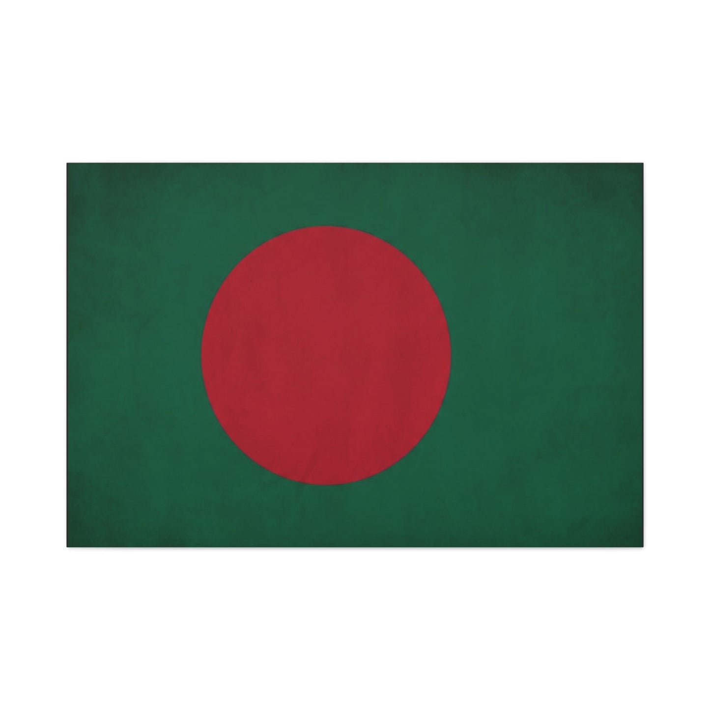 Bangladesh Flag Canvas Wall Art - Red Circle On Green National Flag Print - Minimalist Patriotic Decor - Living Room Wall Decor, Bedroom Home Decoration, Office Art - Bedroom Home Decoration