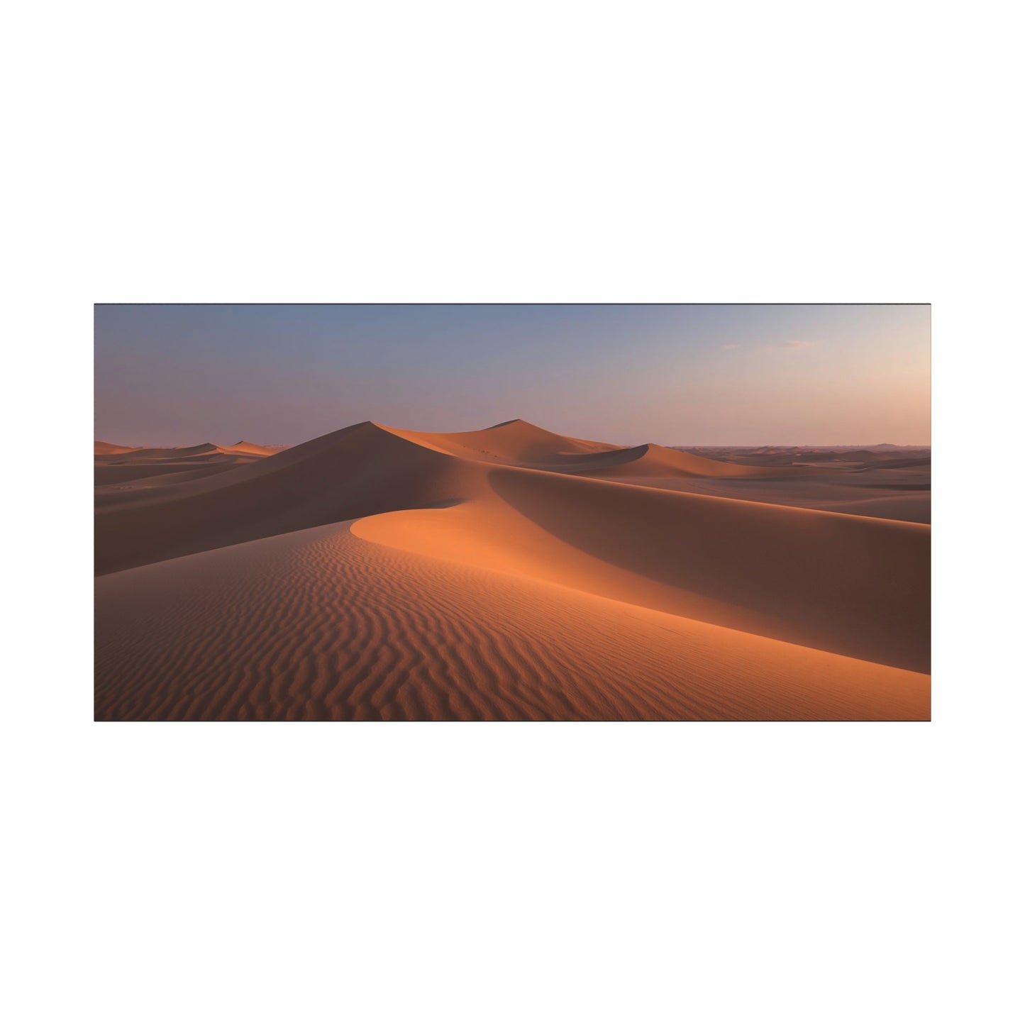 Desert Sand Dunes Canvas Wall Art - Golden Sunset Landscape Art Print - Serene Matte Cotton Decor - Living Room Wall Decor, Bedroom Home Decoration, Office Art - Bedroom Home Decoration
