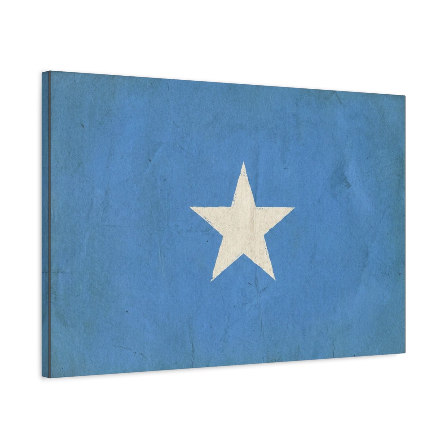Somalia Flag Canvas Wall Art - Blue White Star Country Print, Vintage Minimalist Decor - Patriotic Artwork For Living Room, Office Wall Decor, Bedroom Home Decoration - Bedroom Home Decoration