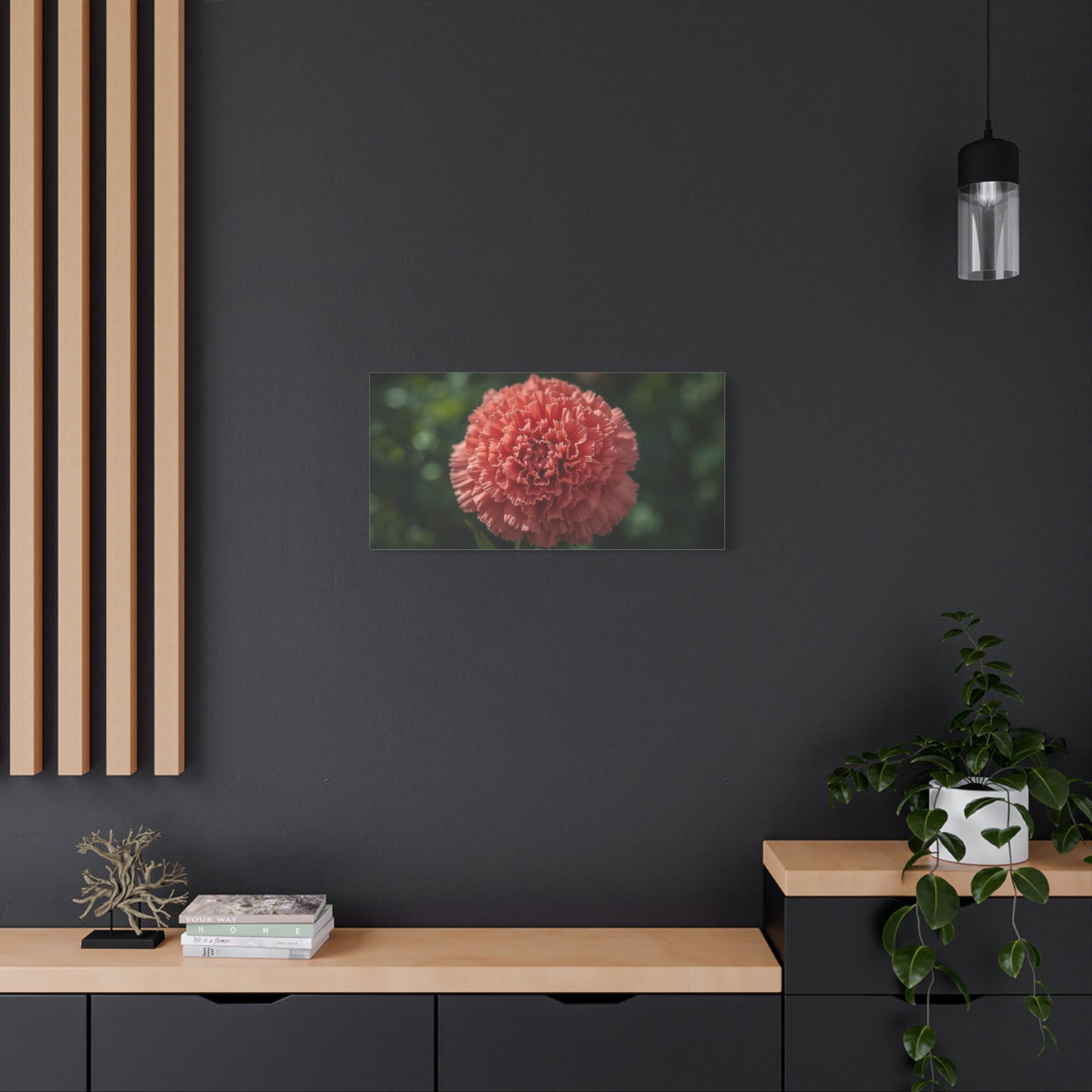 Pink Carnation Canvas Wall Art - Floral Close Up Botanical Print, Soft Focus Garden Art Print - Matte Cotton Canvas - Bedroom Wall Decor, Living Room Home Decoration - Bedroom Home Decoration