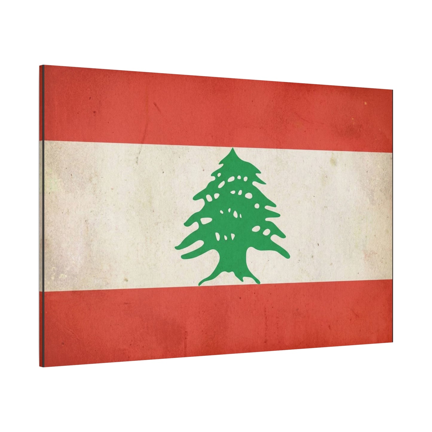 Lebanon Flag Canvas Wall Art - Vintage Cedar Tree Patriotic Print, Distressed Red White Green Artwork - Traditional Style, Living Room Wall Decor, Bedroom Home Decoration - Bedroom Home Decoration
