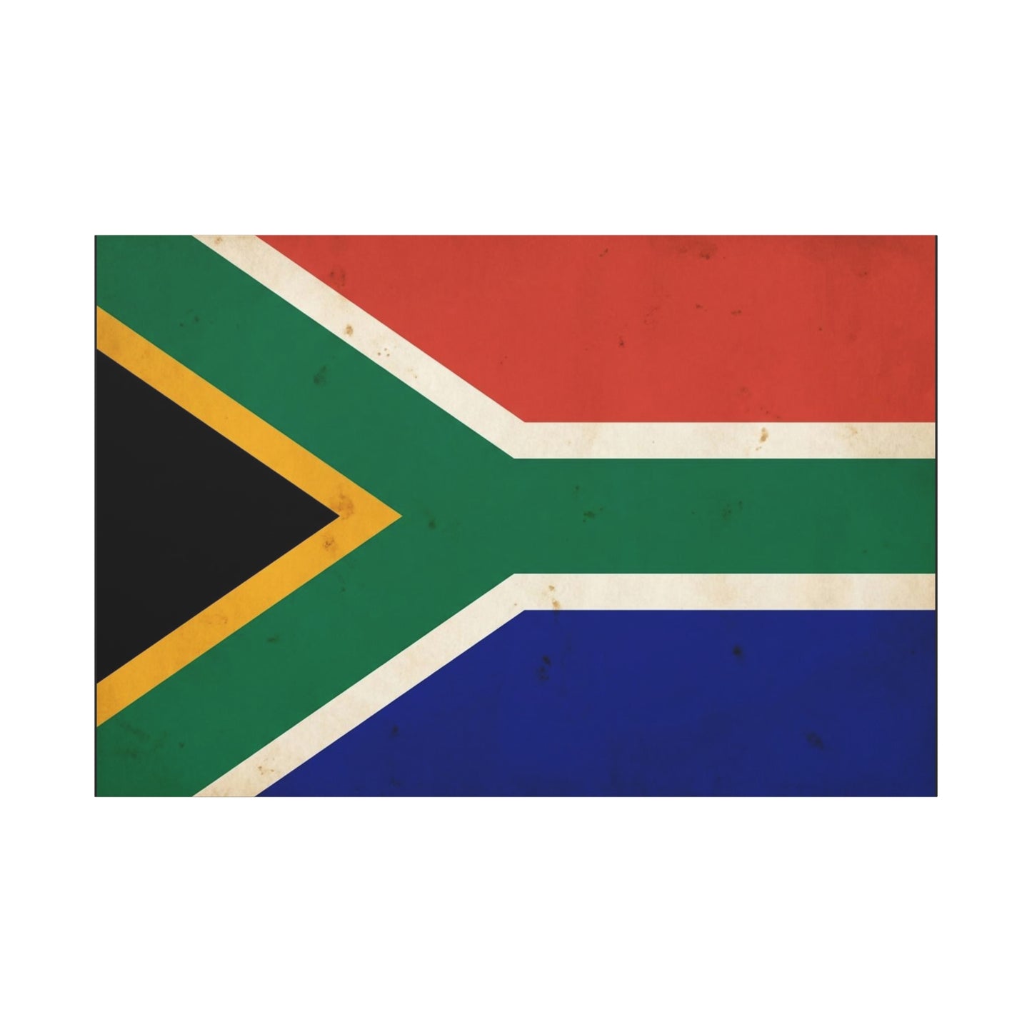 South Africa Flag Canvas Wall Art - Vintage National Pride Decor, Patriotic Country Print, Textured Cotton Artwork, Living Room Wall Decor, Office Display - Ready to Hang - Bedroom Home Decoration