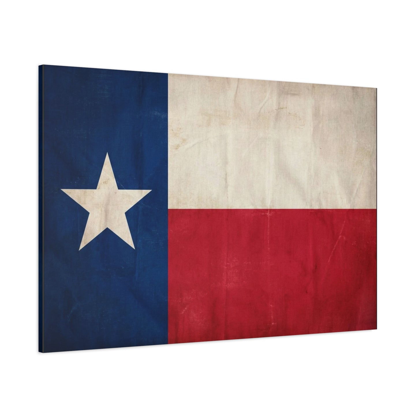 Texas Flag Canvas Wall Art - Vintage Lone Star State Print, Rustic Patriotic Decor - Matte Cotton Artwork - Living Room Wall Decor, Office Accent - Bedroom Home Decoration - Bedroom Home Decoration