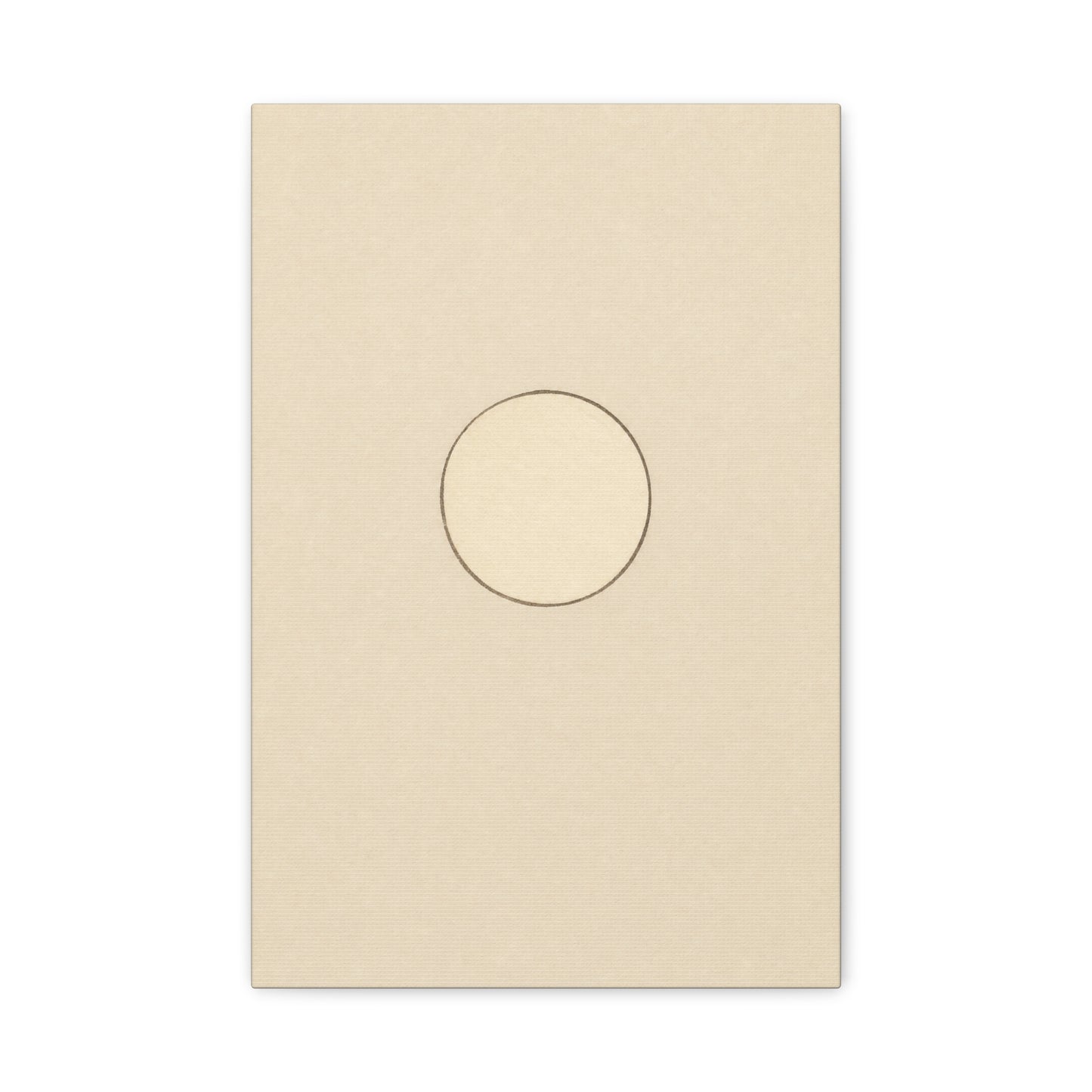 Minimalist Circle Canvas Wall Art - Neutral Geometric Line Print, Contemporary Beige Abstract Decor - Modern Bedroom Home Decoration, Living Room Wall Decor, Office Accent - Bedroom Home Decoration