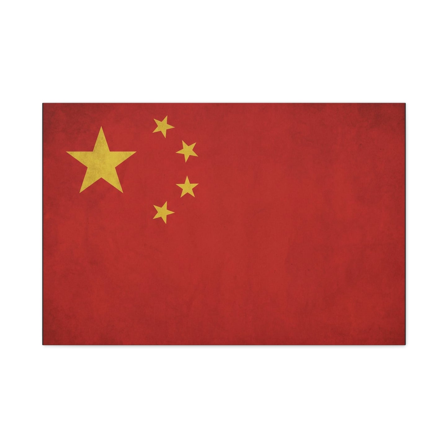 China Flag Canvas Wall Art - Red And Yellow Five Star National Banner Print - Vintage Patriotic Style, Living Room Wall Decor, Bedroom Home Decoration, Office Art Accent - Bedroom Home Decoration
