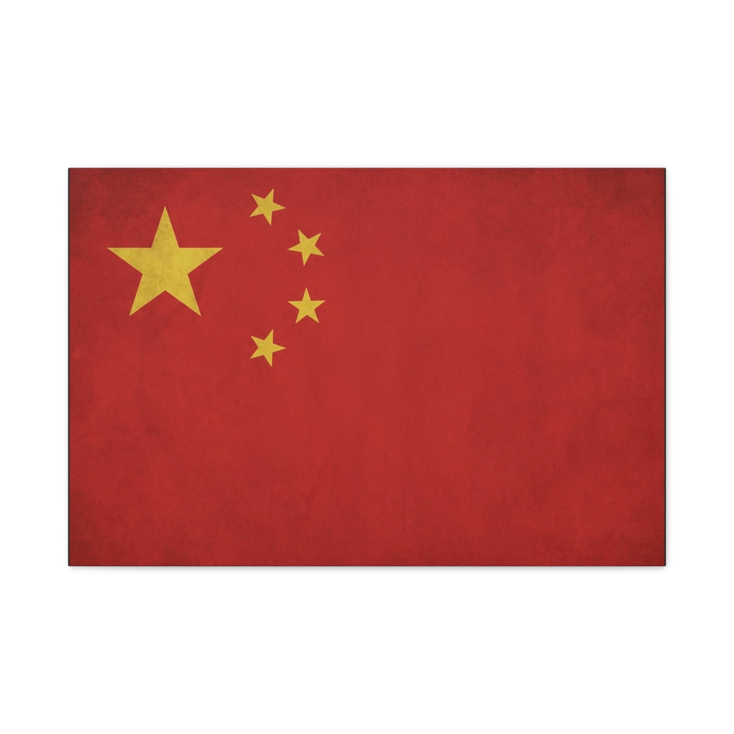 China Flag Canvas Wall Art - Red And Yellow Five Star National Banner Print - Vintage Patriotic Style, Living Room Wall Decor, Bedroom Home Decoration, Office Art Accent - Bedroom Home Decoration