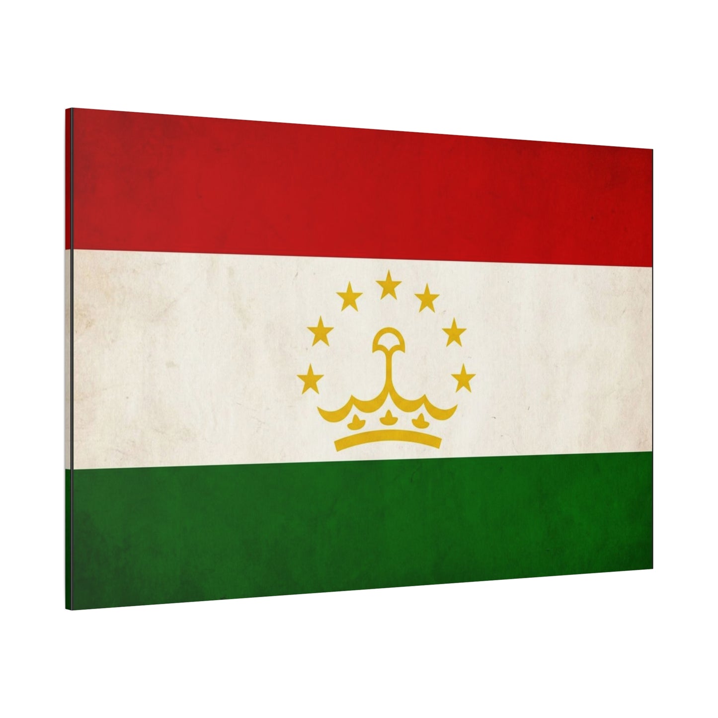 Tajikistan Flag Canvas Wall Art - Vintage Country Flag Print, Red White Green Banner With Crown And Stars - Patriotic Decor - Living Room Wall Decor, Bedroom Home Decoration - Bedroom Home Decoration
