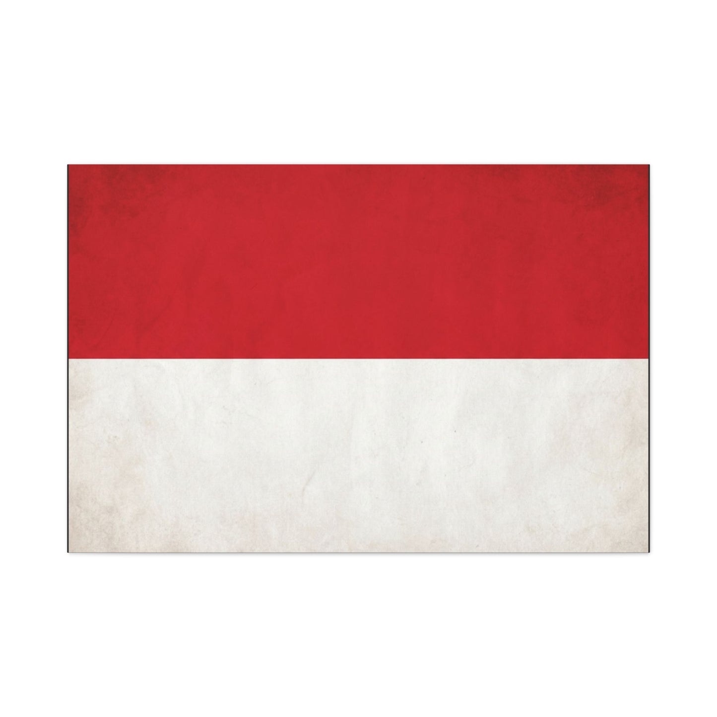 Indonesia Flag Canvas Wall Art - Red And White National Banner Print, Minimalist Patriotic Decor - Modern Cotton Canvas Style - Living Room Wall Decor - Bedroom Home Decoration - Cozy Reading Nook Art