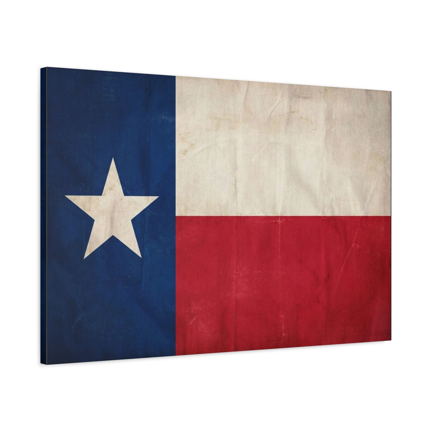 Texas Flag Canvas Wall Art - Vintage Lone Star State Print, Rustic Patriotic Decor - Matte Cotton Artwork - Living Room Wall Decor, Office Accent - Bedroom Home Decoration - Bedroom Home Decoration
