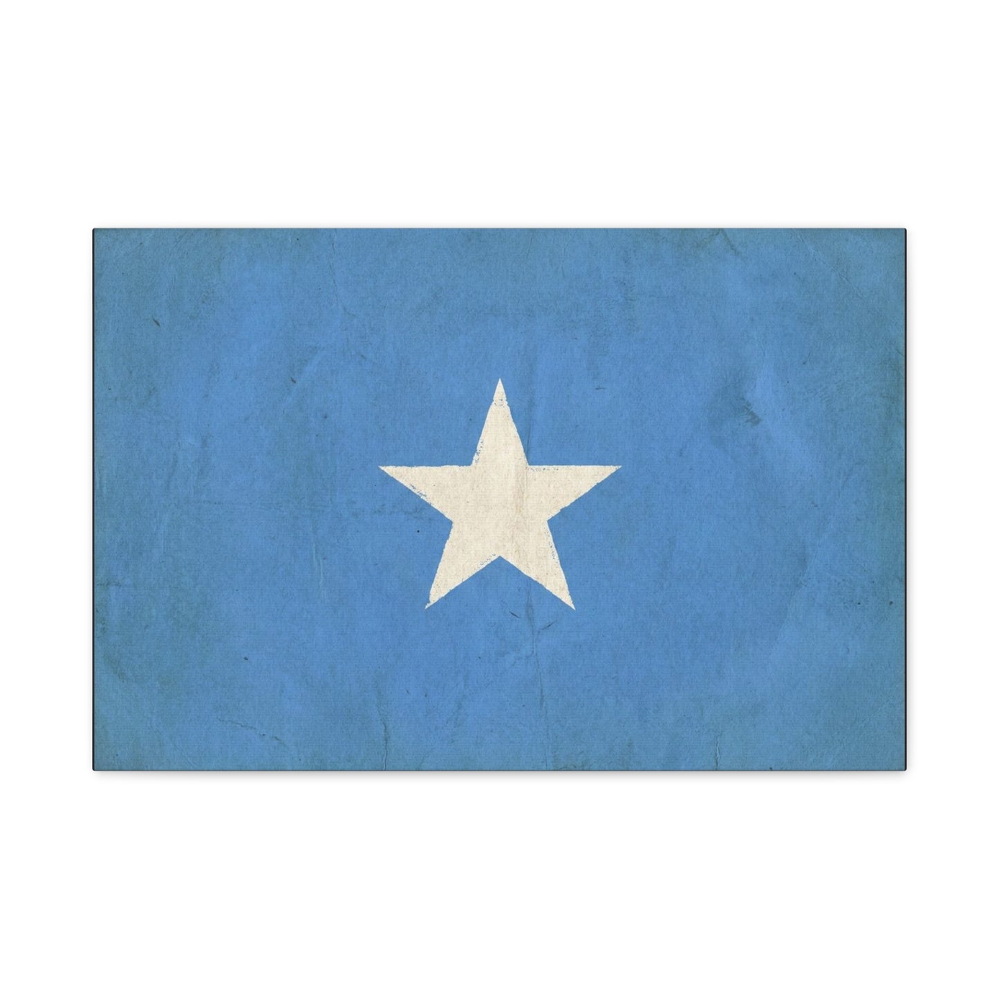 Somalia Flag Canvas Wall Art - Blue White Star Country Print, Vintage Minimalist Decor - Patriotic Artwork For Living Room, Office Wall Decor, Bedroom Home Decoration - Bedroom Home Decoration