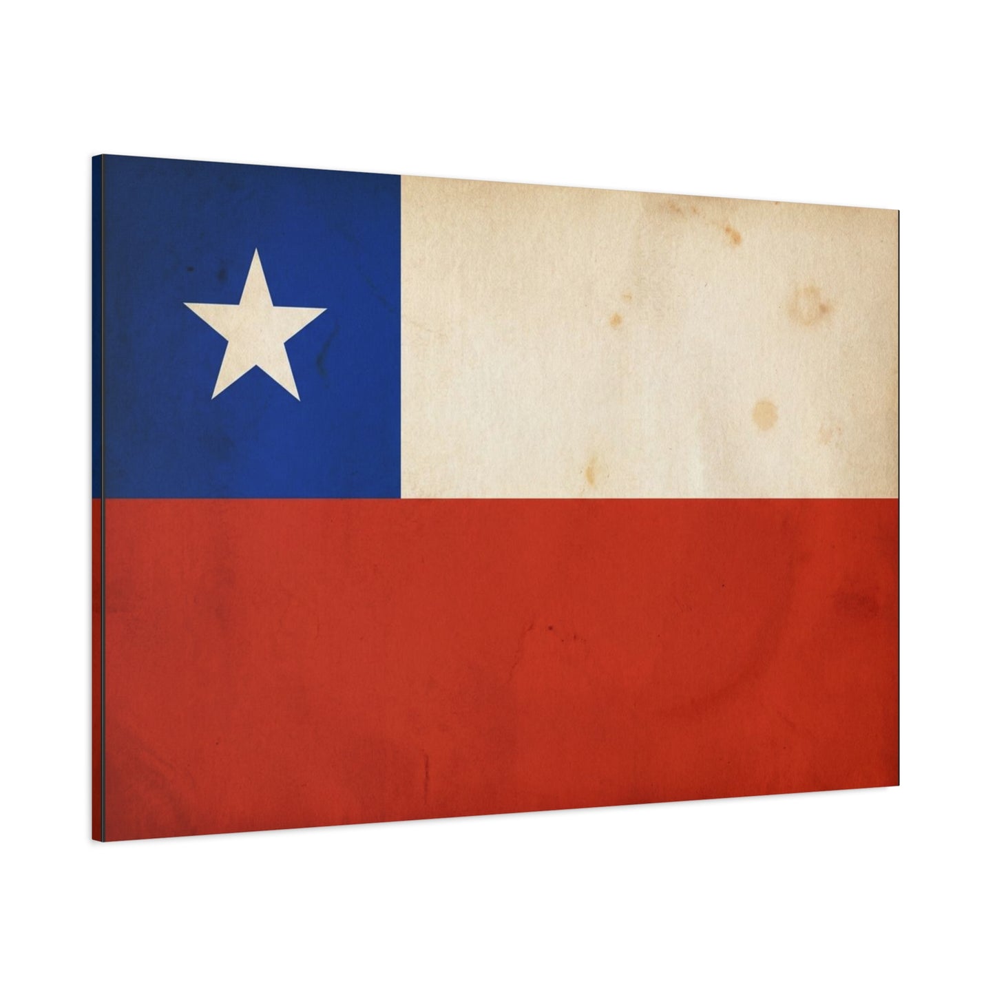 Chile Flag Canvas Wall Art - Vintage Chilean Flag Print, Patriotic Rustic Decor - Matte Canvas Wall Hanging - Living Room Home Decoration, Office Accent - Bedroom Home Decoration - Ready to Hang