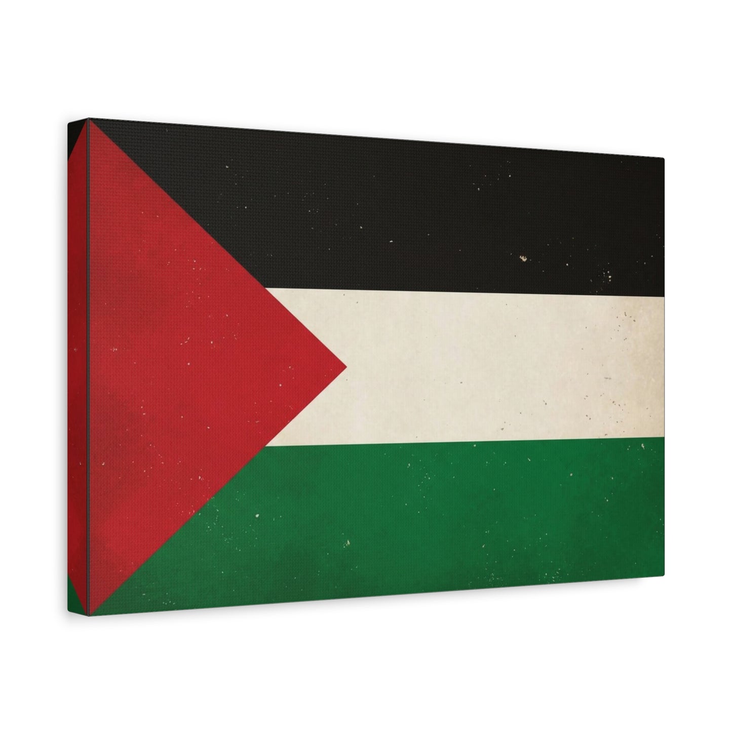 Palestine Flag Canvas Wall Art - Vintage Palestinian Flag Print, Patriotic Red Black White Green Design - Minimalist Cultural Decor - Living Room Bedroom Office Wall Decor - Bedroom Home Decoration