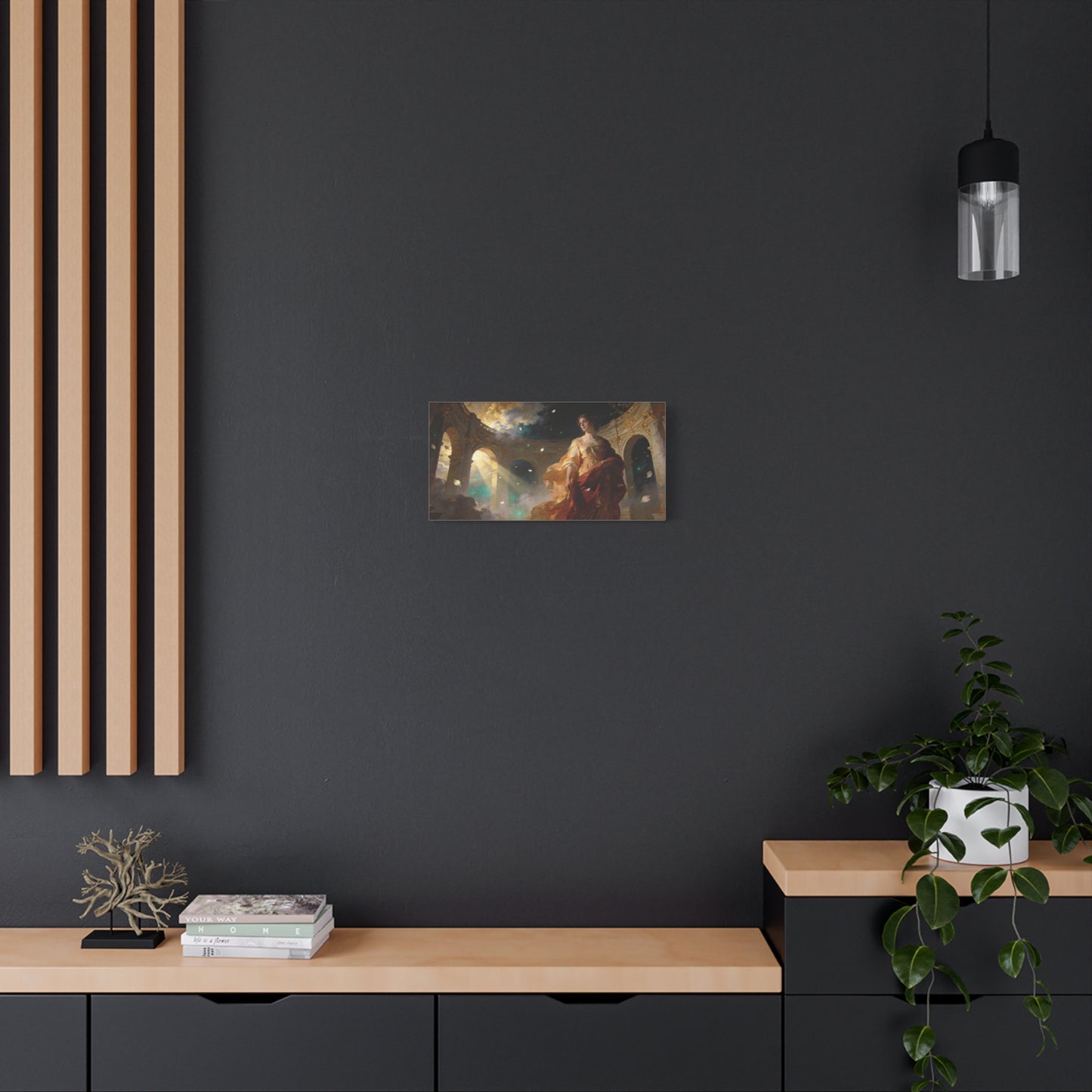Ethereal Woman In Gilded Ruins Canvas Wall Art - Romantic Classical Painting, Golden Light, Cotton Art Print, Contemporary Style - Living Room Wall Decor, Bedroom Home Decoration - Ready to Hang