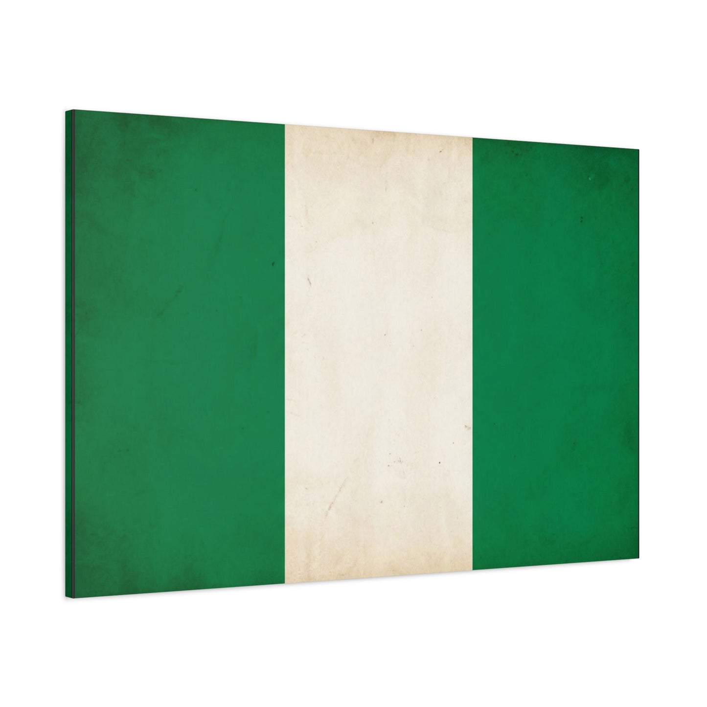 Nigeria Flag Canvas Wall Art - Vintage Green White Stripe National Print - Minimalist Patriotic Decor, Cotton Canvas Artwork, Living Room Wall Decor, Office Home Decoration - Bedroom Home Decoration