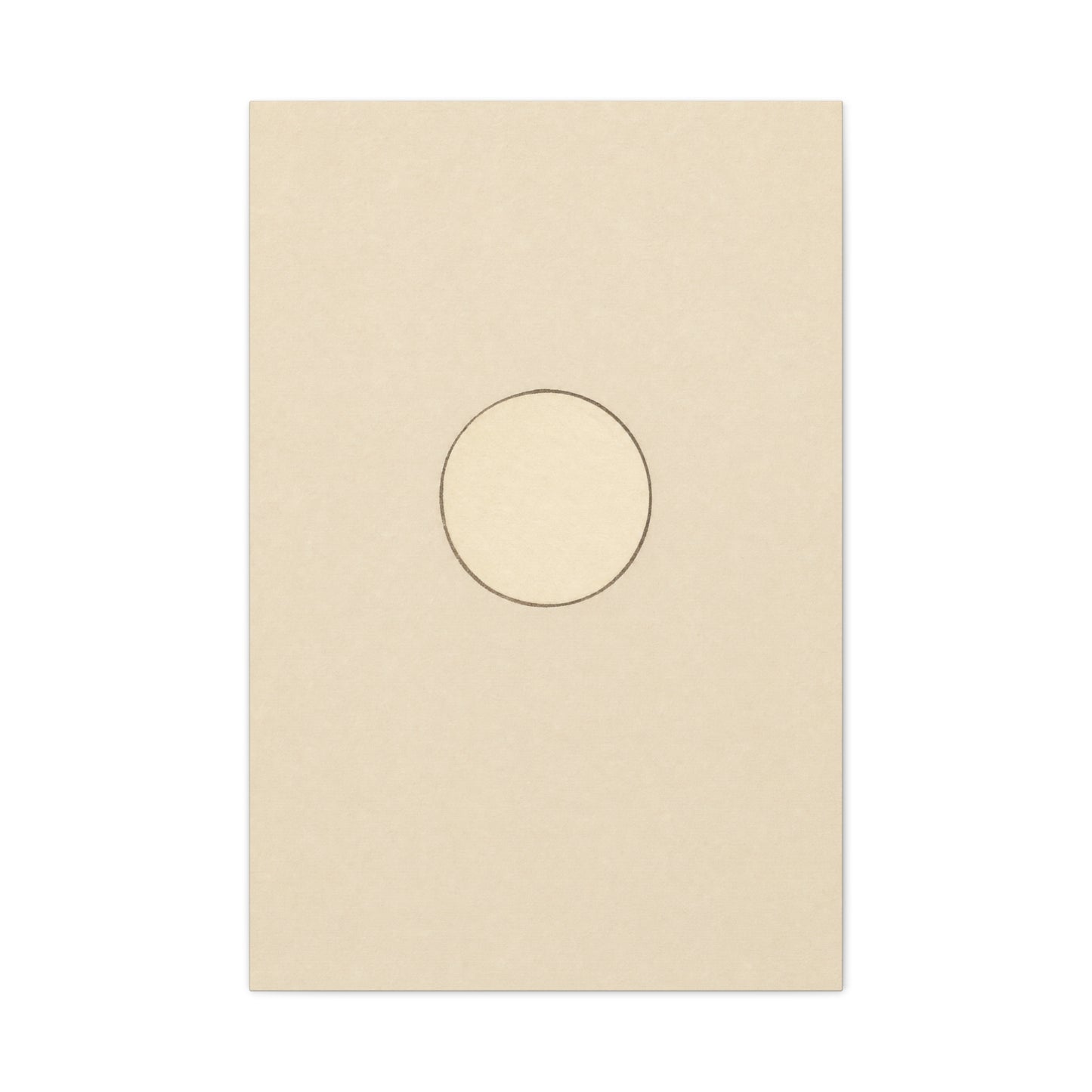 Minimalist Circle Canvas Wall Art - Neutral Geometric Line Print, Contemporary Beige Abstract Decor - Modern Bedroom Home Decoration, Living Room Wall Decor, Office Accent - Bedroom Home Decoration