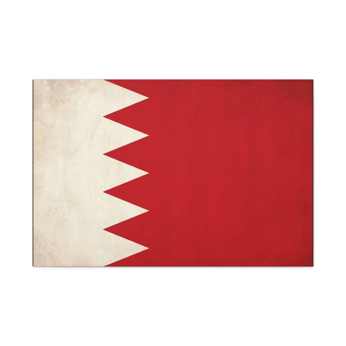 Bahrain Flag Canvas Wall Art - Vintage Red And White National Print - Minimalist Patriotic Decor - Cotton Canvas Wall Hanging - Living Room Home Decoration - Modern Farmhouse Style - Ready to Hang