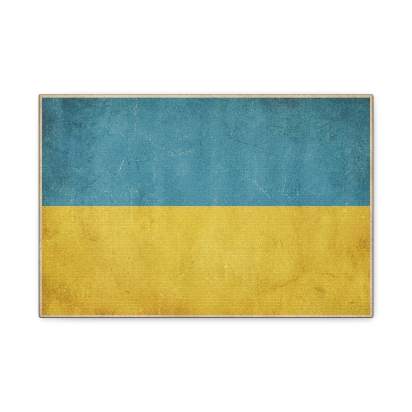 Ukraine Flag Canvas Wall Art - Blue And Yellow Distressed Country Print - Vintage Patriotic Decor, Matte Canvas Print - Living Room Wall Decor, Office Art - Bedroom Home Decoration - Ready to Hang