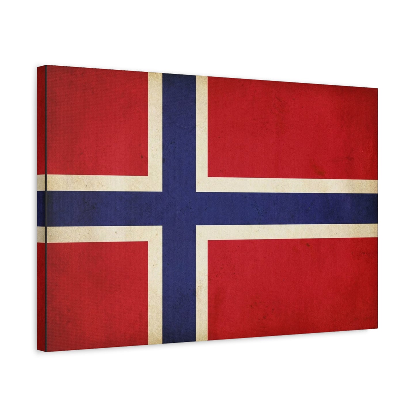 Iceland Flag Canvas Wall Art - Vintage Nordic Country Banner Print, Patriotic Red Blue White Design - Rustic Travel Style - Living Room Wall Decor, Bedroom Home Decoration - Bedroom Home Decoration
