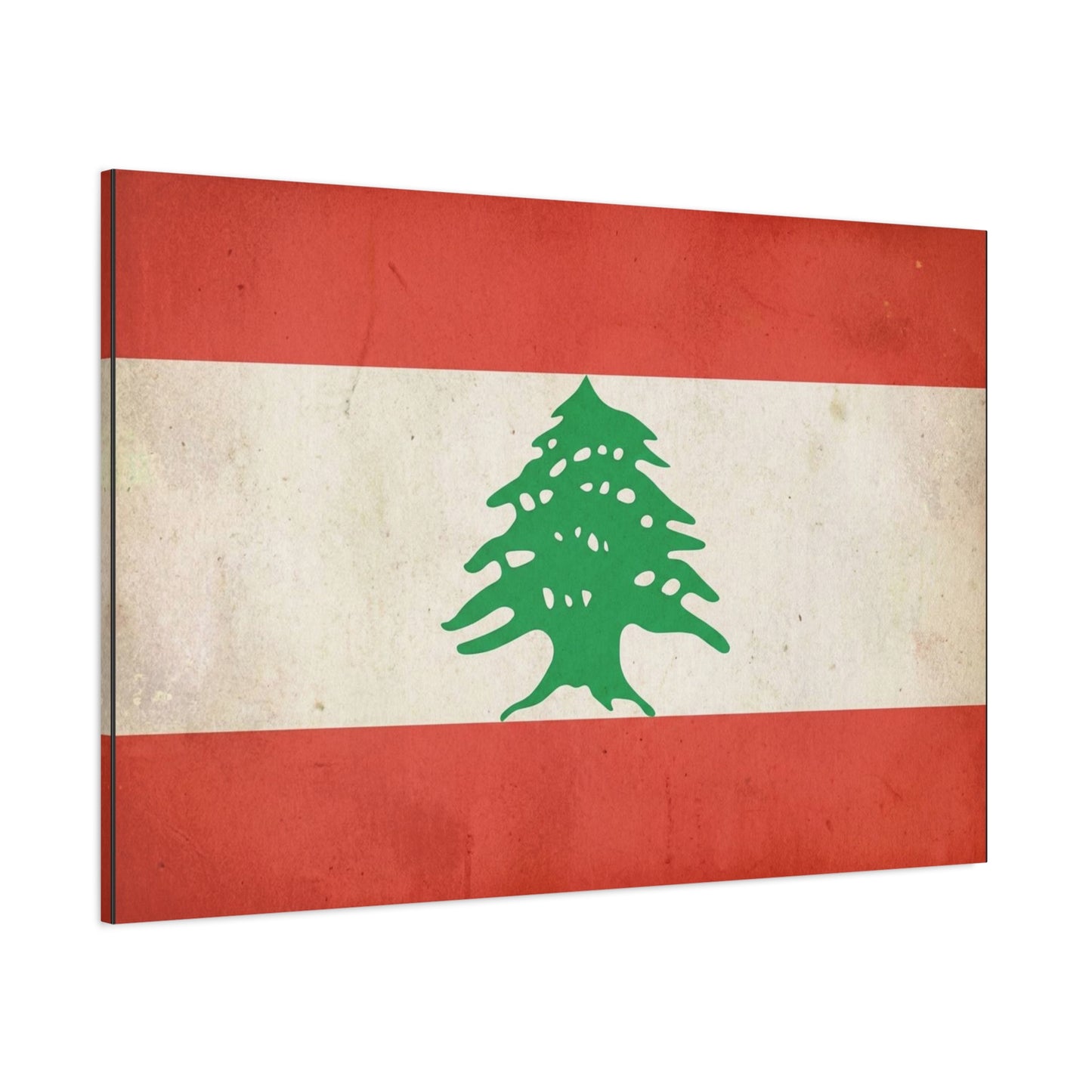 Lebanon Flag Canvas Wall Art - Vintage Cedar Tree Patriotic Print, Distressed Red White Green Artwork - Traditional Style, Living Room Wall Decor, Bedroom Home Decoration - Bedroom Home Decoration