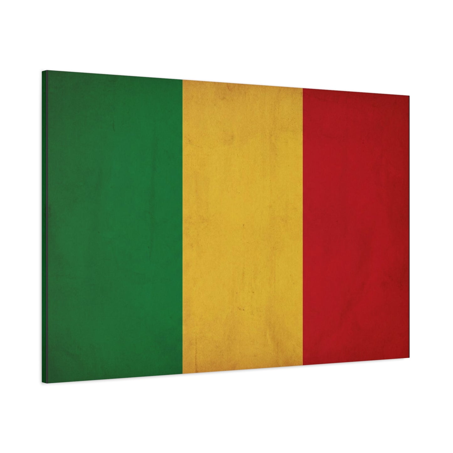 Mali Flag Canvas Wall Art - Green Yellow Red Tricolor National Flag Print - Vintage Textured Cotton Look - Pan African Style, Living Room Wall Decor, Bedroom Home Decoration - Bedroom Home Decoration