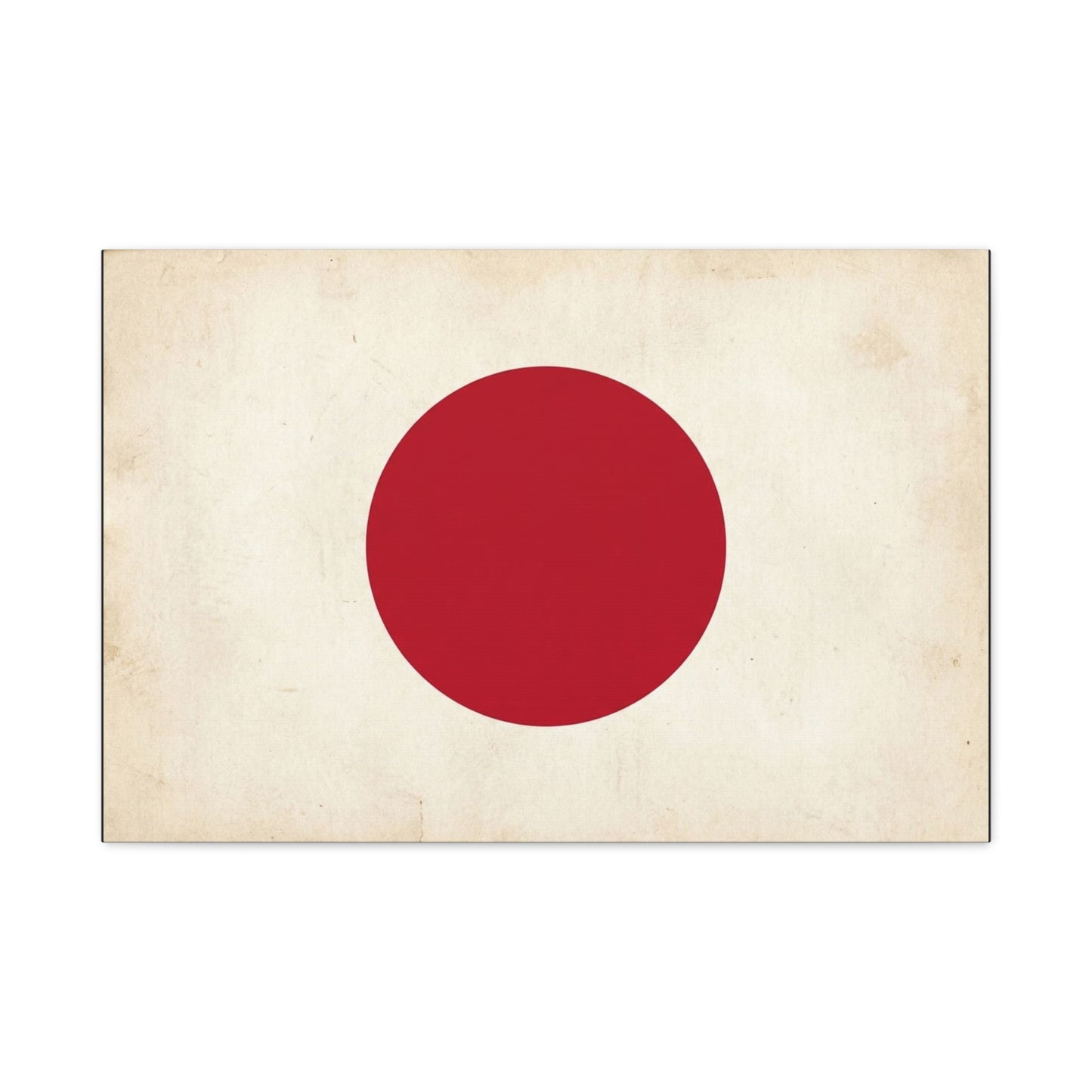 Japan Flag Canvas Wall Art - Minimalist Red Sun Graphic Print, Vintage Neutral Background - Matte Cotton Artwork - Modern Living Room Wall Decor, Office Art, Dorm Accent - Bedroom Home Decoration