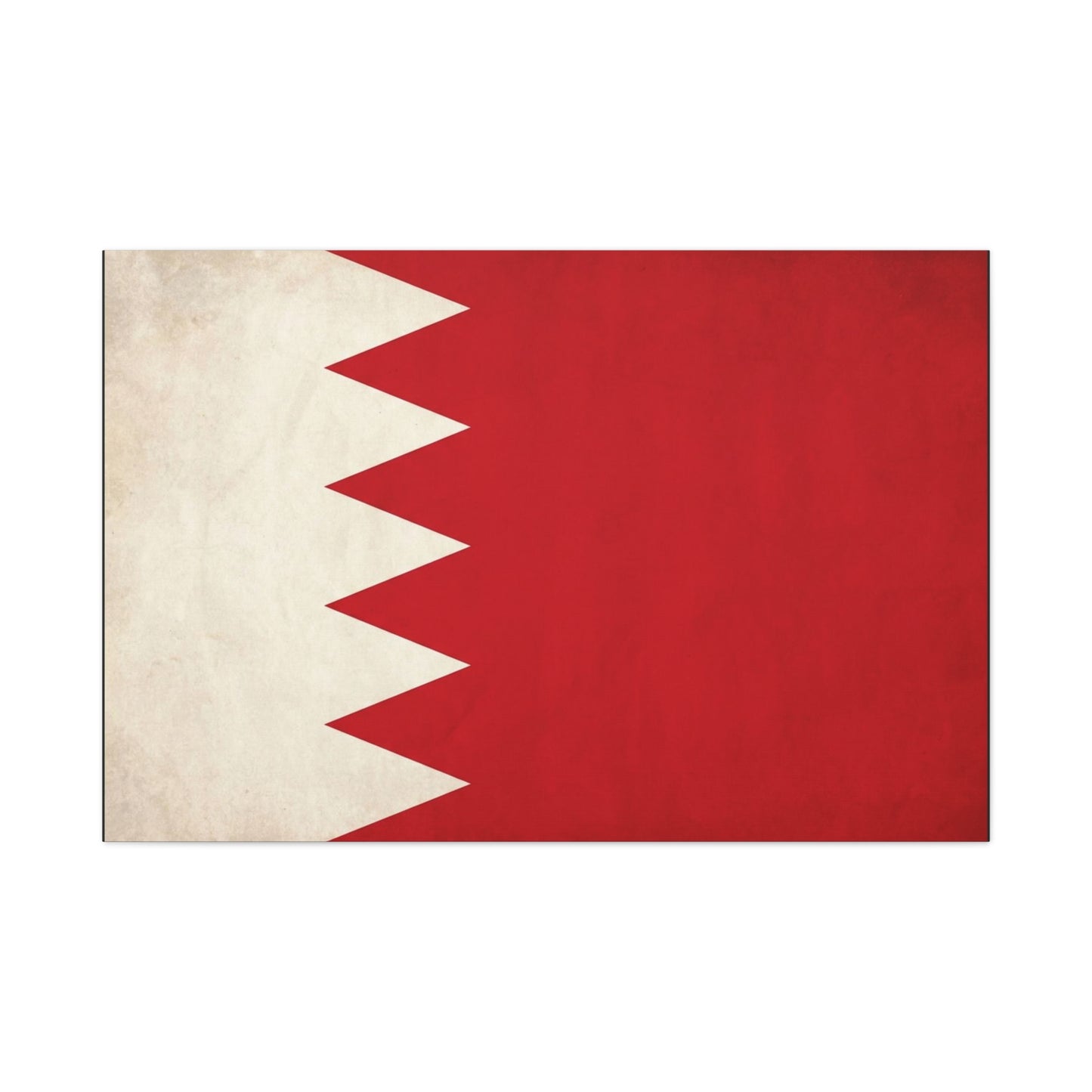 Bahrain Flag Canvas Wall Art - Vintage Red And White National Print - Minimalist Patriotic Decor - Cotton Canvas Wall Hanging - Living Room Home Decoration - Modern Farmhouse Style - Ready to Hang