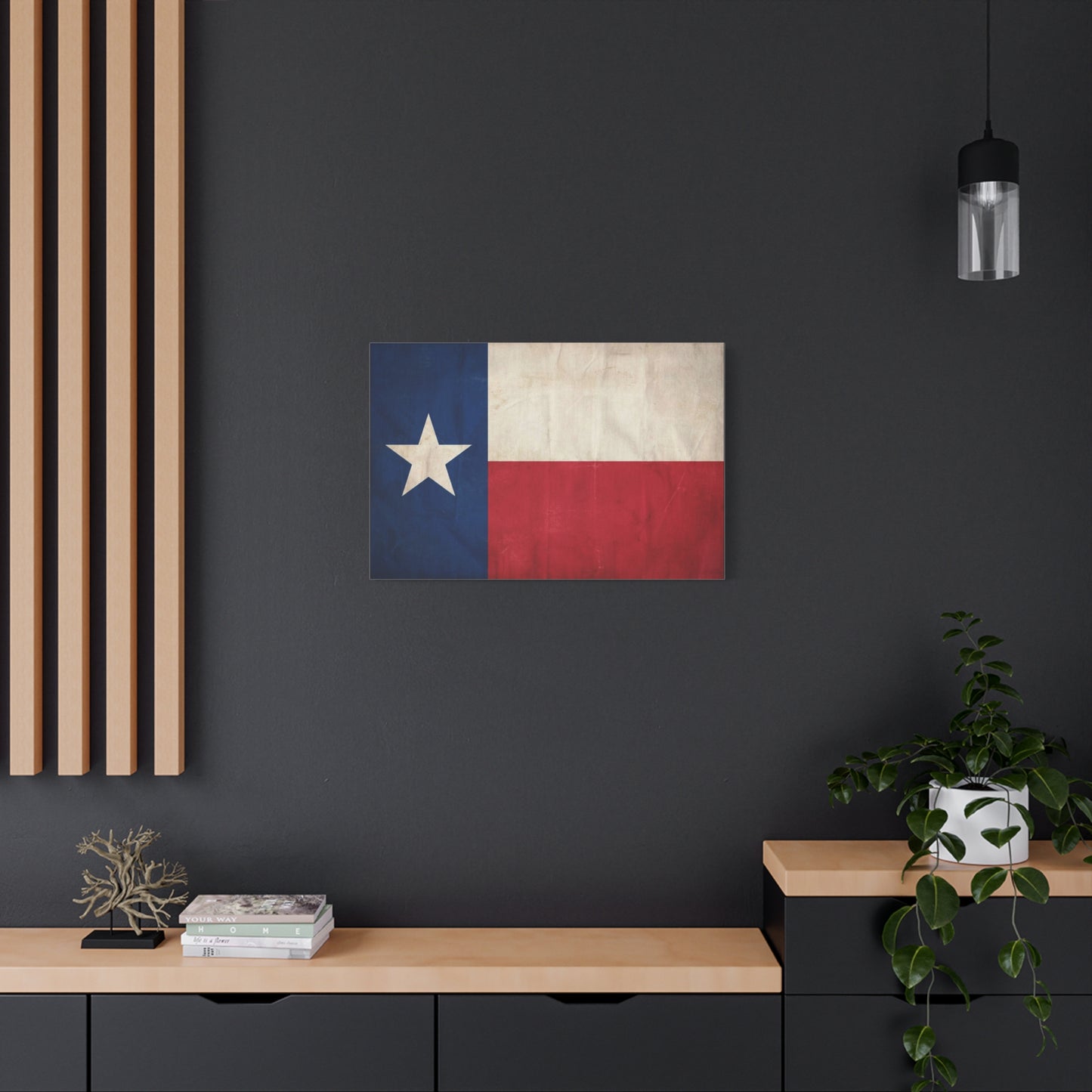Texas Flag Canvas Wall Art - Vintage Lone Star State Print, Rustic Patriotic Decor - Matte Cotton Artwork - Living Room Wall Decor, Office Accent - Bedroom Home Decoration - Bedroom Home Decoration