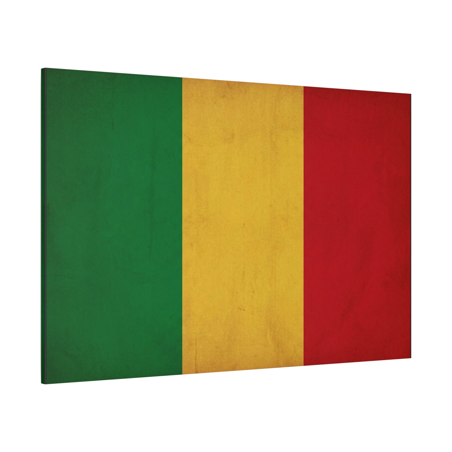 Mali Flag Canvas Wall Art - Green Yellow Red Tricolor National Flag Print - Vintage Textured Cotton Look - Pan African Style, Living Room Wall Decor, Bedroom Home Decoration - Bedroom Home Decoration