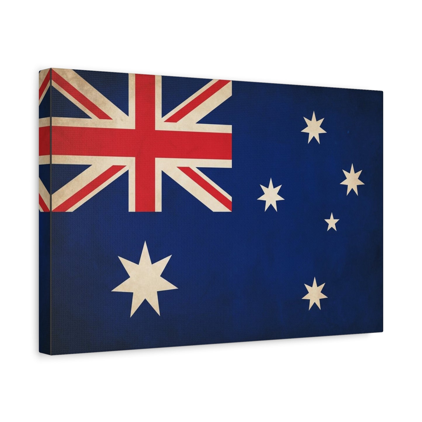 Australian Flag Canvas Wall Art - Vintage Nation Pride Decor, Blue Southern Cross Print, Patriotic Typography Style, Living Room Wall Decor - Bedroom Home Decoration - Bedroom Home Decoration