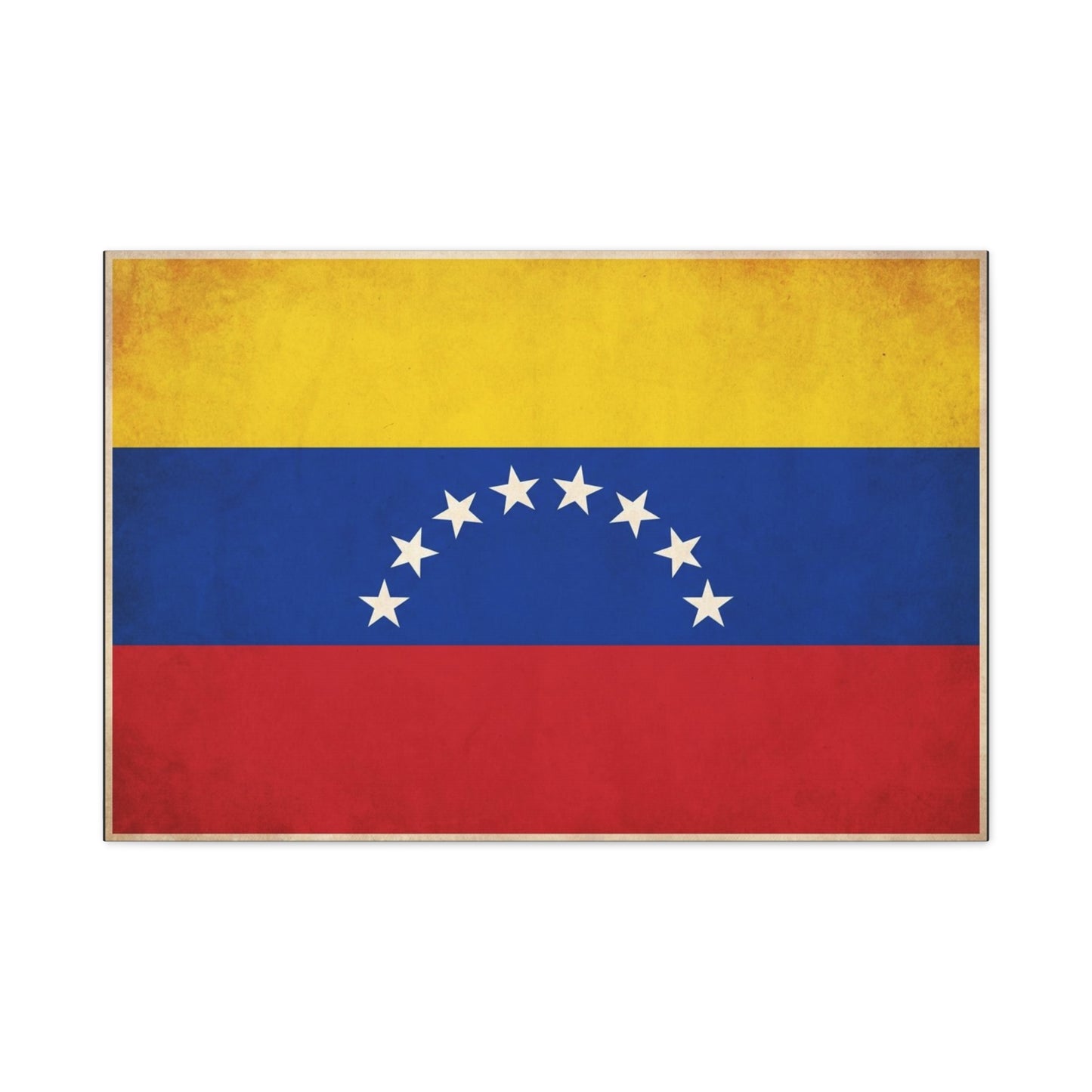 Venezuela Flag Canvas Wall Art - Vintage Venezuelan Pride Decor, Patriotic Country Banner Print - Textured Tricolor Design - Living Room Wall Decor, Office Art - Bedroom Home Decoration