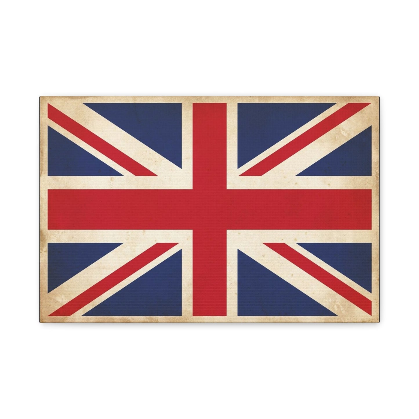 Vintage Union Jack Canvas Wall Art - Distressed British Flag Print, Retro Patriotic Decor - Matte Cotton Canvas - Traditional Style, Living Room Home Decoration, Office Accent - Living Room Wall Decor