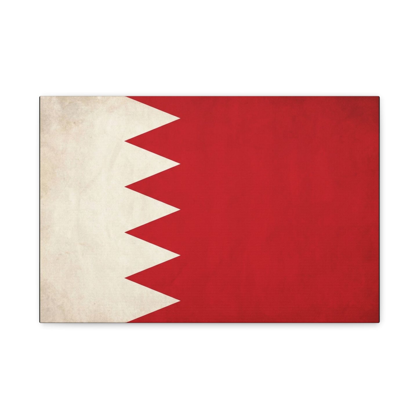 Bahrain Flag Canvas Wall Art - Vintage Red And White National Print - Minimalist Patriotic Decor - Cotton Canvas Wall Hanging - Living Room Home Decoration - Modern Farmhouse Style - Ready to Hang