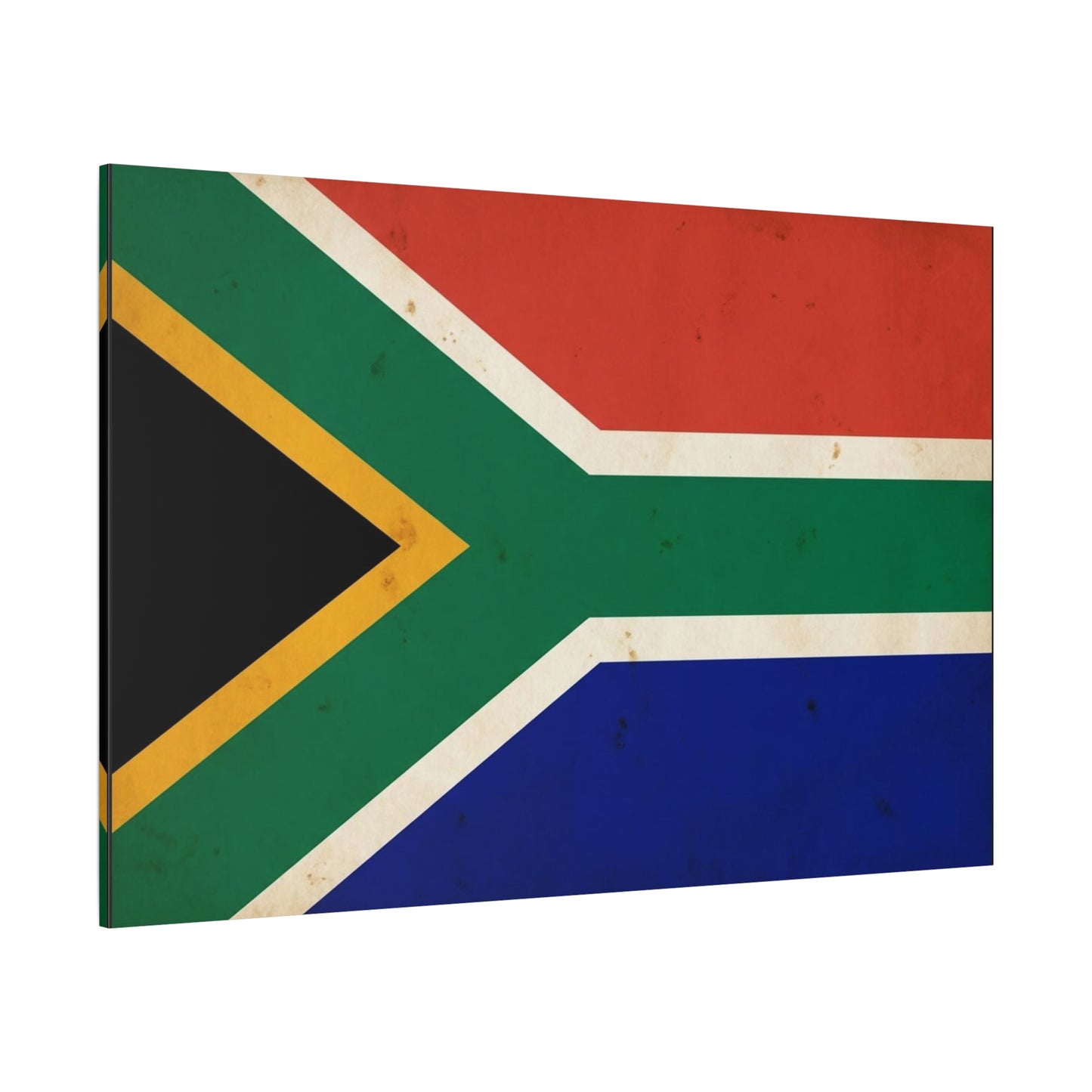 South Africa Flag Canvas Wall Art - Vintage National Pride Decor, Patriotic Country Print, Textured Cotton Artwork, Living Room Wall Decor, Office Display - Ready to Hang - Bedroom Home Decoration