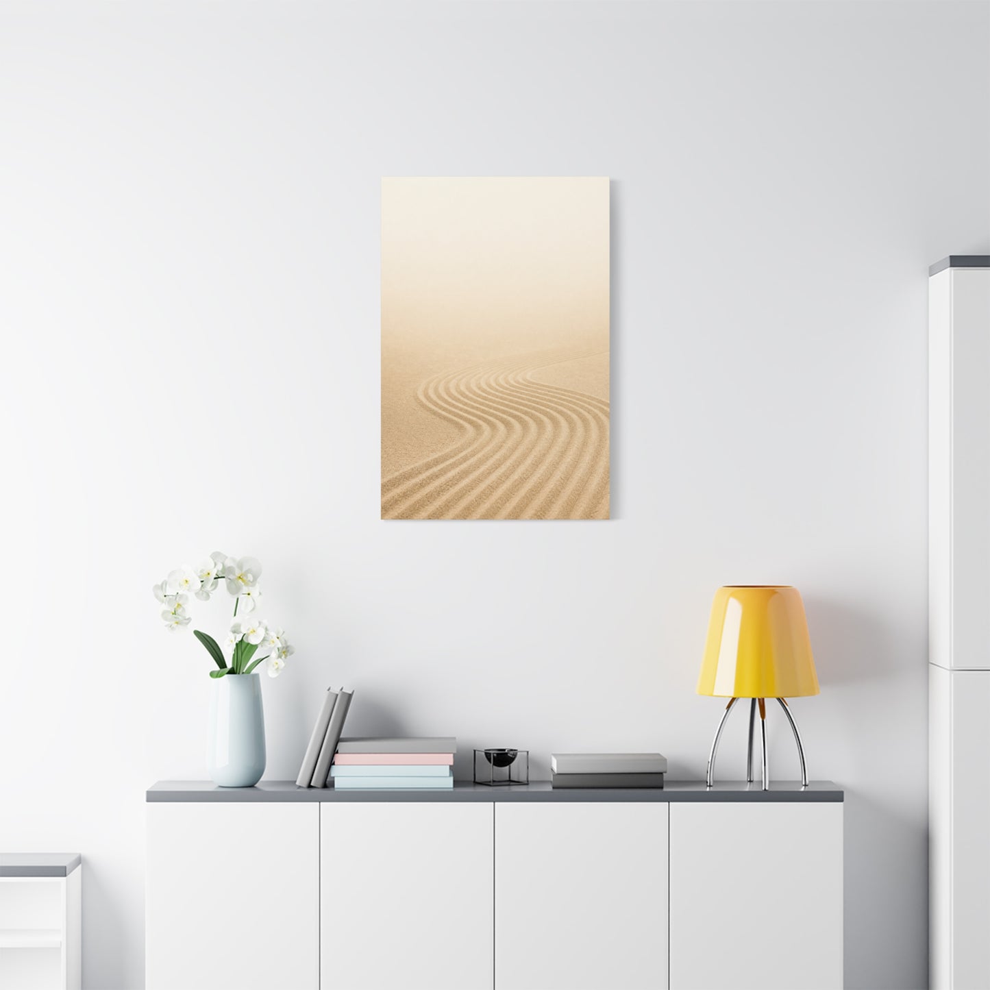 Minimalist Desert Sand Dune Canvas Wall Art - Neutral Landscape Print, Contemporary Zen Decor, Matte Cotton Artwork For Bedroom, Living Room, Meditation Space, Modern Home Accent - Office Wall Art
