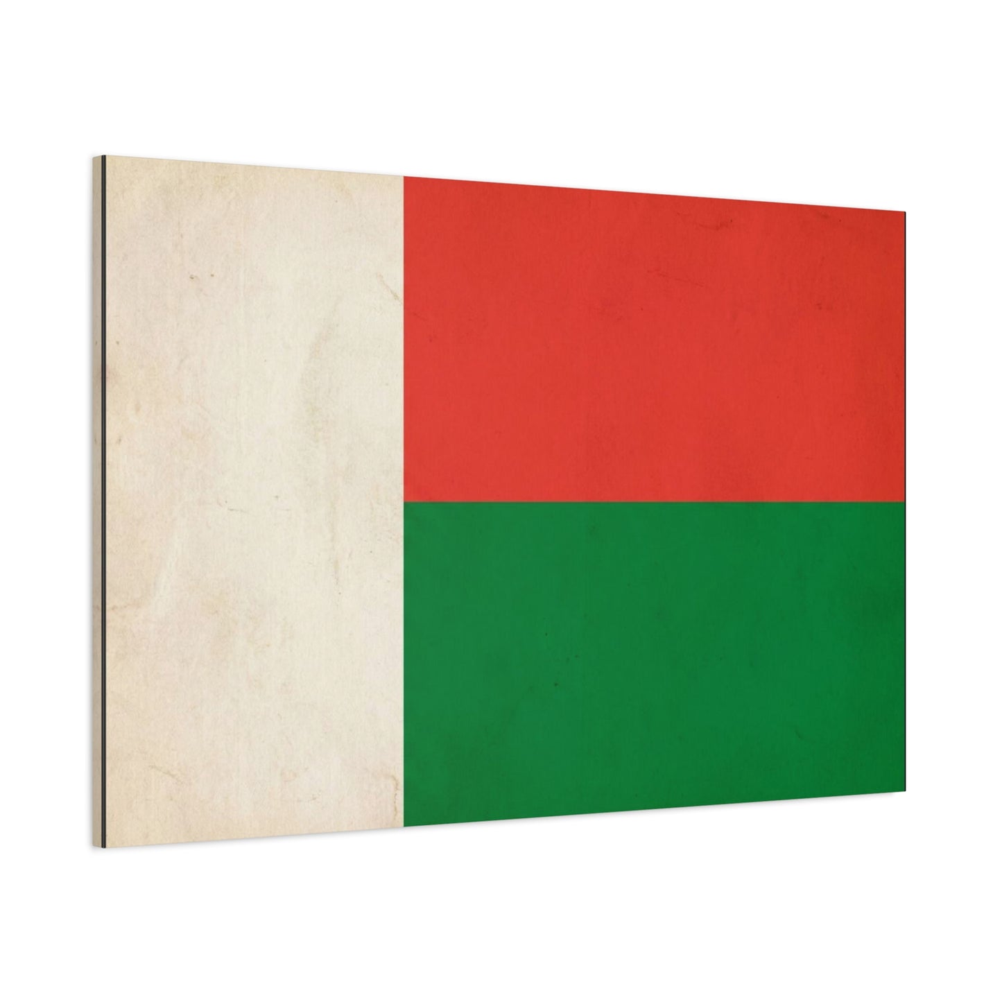 Madagascar Flag Canvas Wall Art - Vintage National Banner Print, Patriotic Tricolor Decor - Matte Cotton Canvas - Living Room Wall Decor, Office Art, Dorm Accent For Heritage Spaces - Ready to Hang