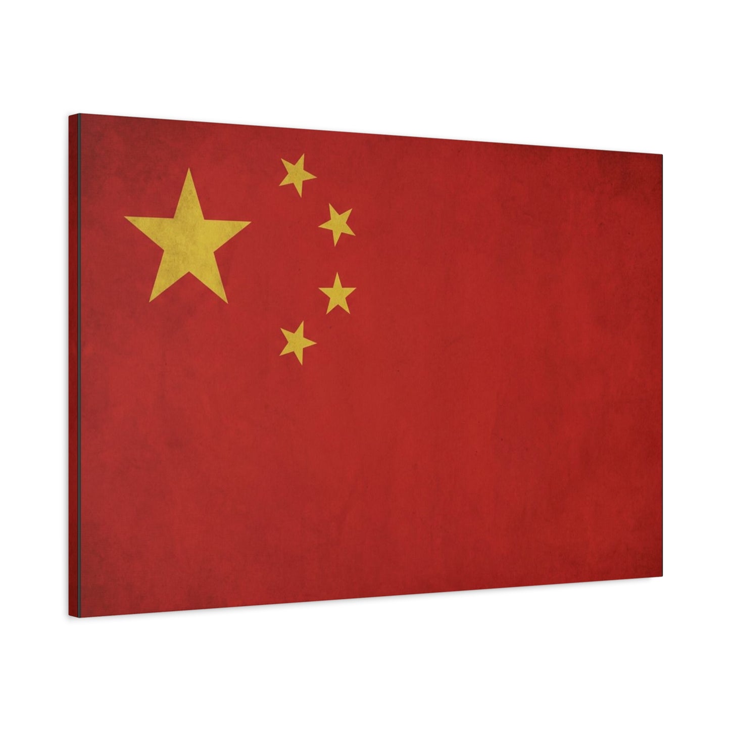 China Flag Canvas Wall Art - Red And Yellow Five Star National Banner Print - Vintage Patriotic Style, Living Room Wall Decor, Bedroom Home Decoration, Office Art Accent - Bedroom Home Decoration