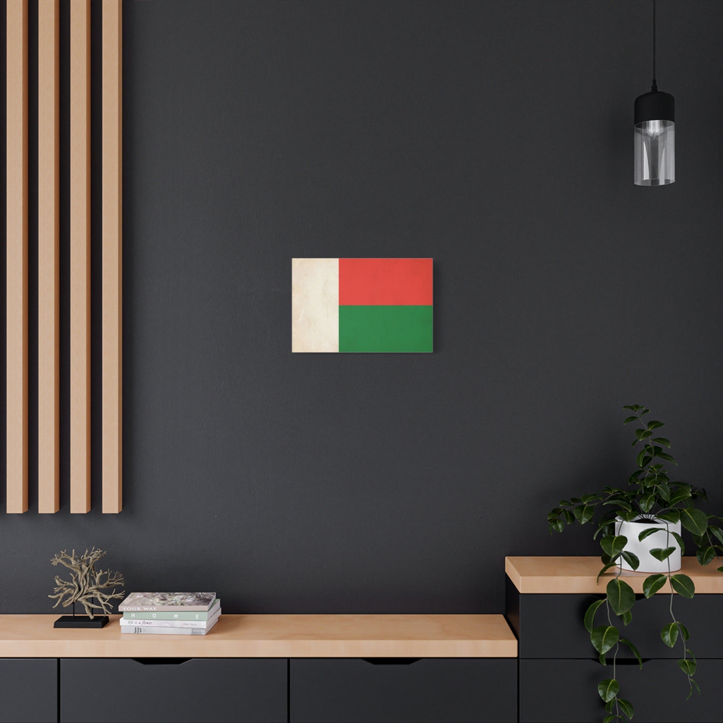 Madagascar Flag Canvas Wall Art - Vintage National Banner Print, Patriotic Tricolor Decor - Matte Cotton Canvas - Living Room Wall Decor, Office Art, Dorm Accent For Heritage Spaces - Ready to Hang