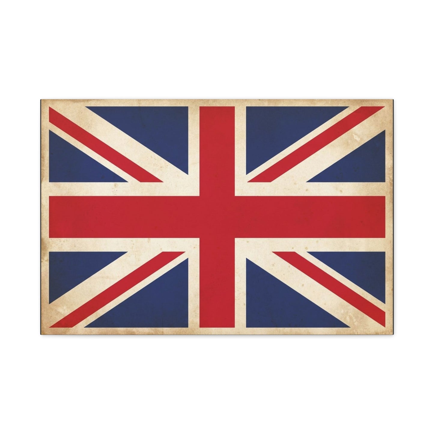 Vintage Union Jack Canvas Wall Art - Distressed British Flag Print, Retro Patriotic Decor - Matte Cotton Canvas - Traditional Style, Living Room Home Decoration, Office Accent - Living Room Wall Decor