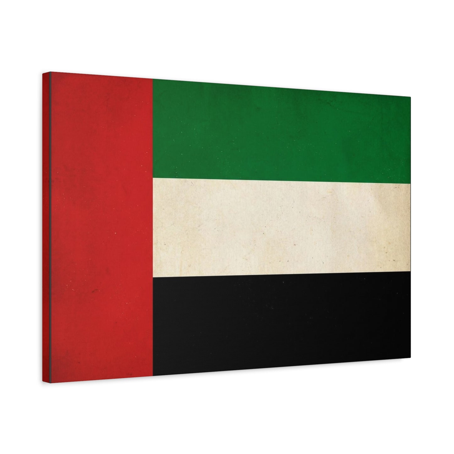 United Arab Emirates Flag Canvas Wall Art - Vintage National Pride Decor, Distressed UAE Banner Print - Patriotic Minimalist Style - Living Room Wall Decor, Office Accent - Bedroom Home Decoration