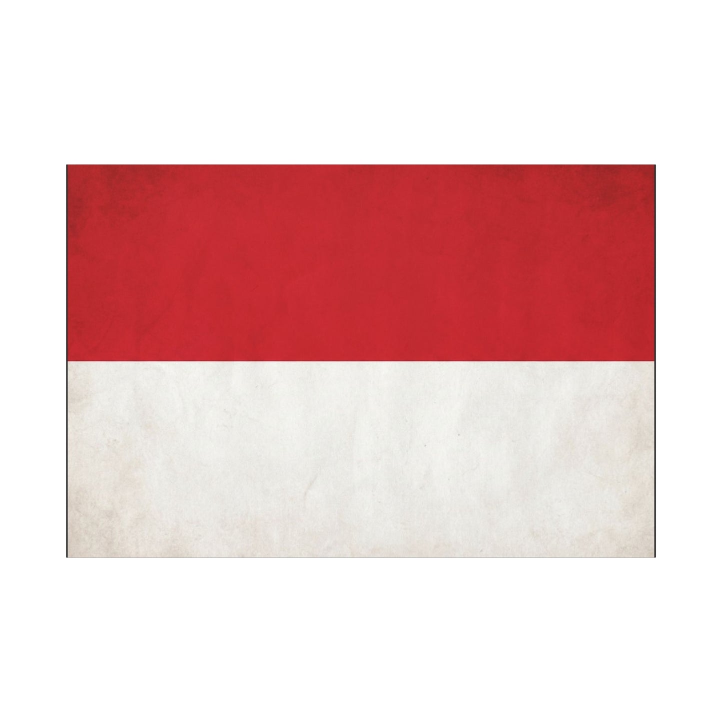 Indonesia Flag Canvas Wall Art - Red And White National Banner Print, Minimalist Patriotic Decor - Modern Cotton Canvas Style - Living Room Wall Decor - Bedroom Home Decoration - Cozy Reading Nook Art