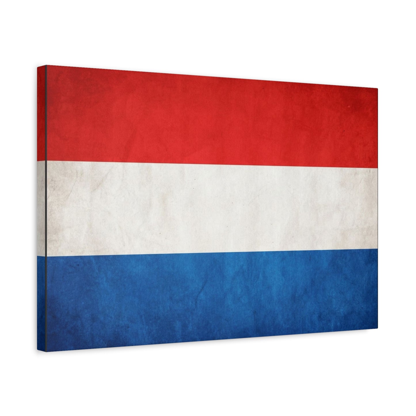 Netherlands Flag Canvas Wall Art - Dutch Tricolor Country Pride Decor, Vintage Style Cotton Print - Living Room Wall Decor, Office Accent - Bedroom Home Decoration - Bedroom Home Decoration
