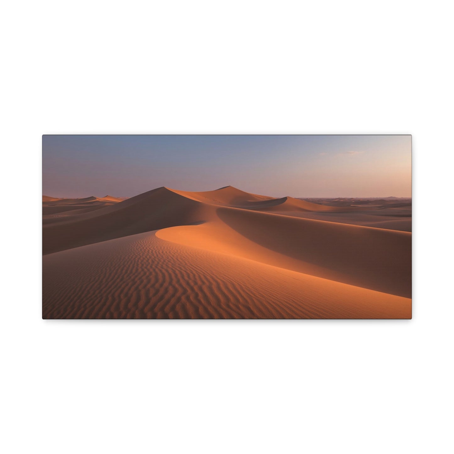 Desert Sand Dunes Canvas Wall Art - Golden Sunset Landscape Art Print - Serene Matte Cotton Decor - Living Room Wall Decor, Bedroom Home Decoration, Office Art - Bedroom Home Decoration