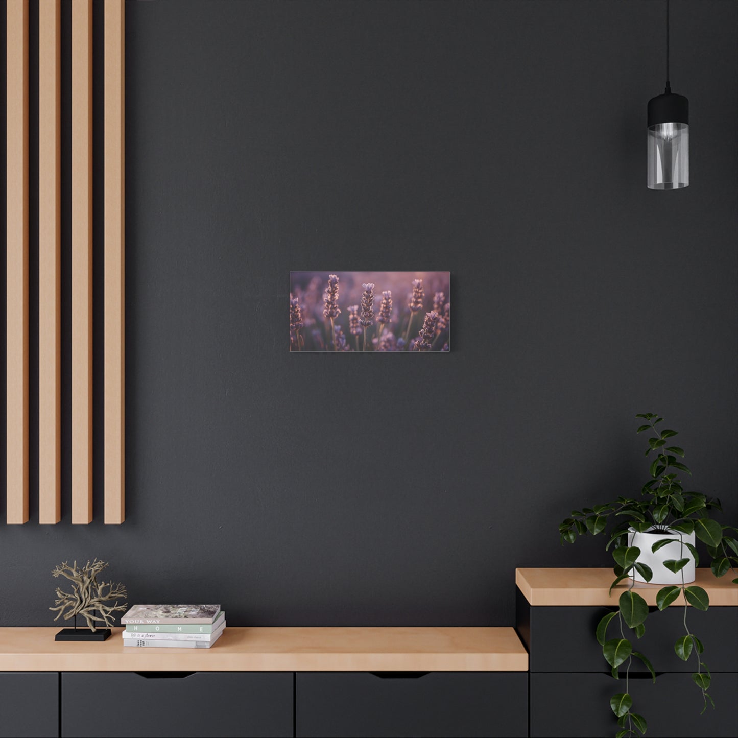 Lavender Field Canvas Art Print - Soft Purple Botanical Art Print, Cotton Matte Decor - Serene Bedroom Accent, Living Room Decoration, Spa Style Interior, Office Display - Living Room Wall Decor